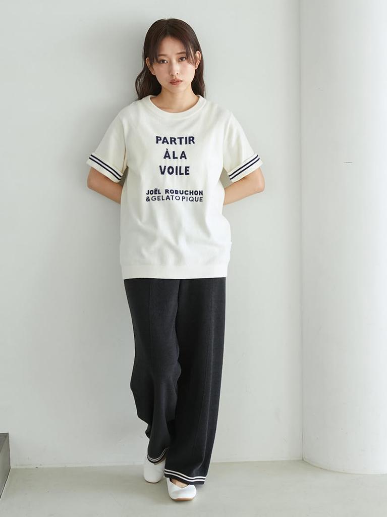 Gelato Pique Joel Robuchon Lined Long Pants PWNP252037 Black Women's