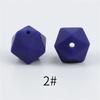 TX49 10Pcs 14mm Hexagon Solid Color Silicone Beads Jewelry DIY Necklace Bracelets Keychain Trend Handmade Accessories Jewelry