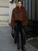 2024 Vintage Faux Fur Fluffy Lapel Coat for Women - Warm Autumn/Winter Top