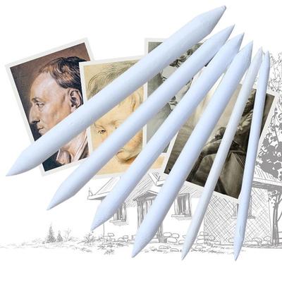 6 Stück Verblenden Verwischen Stumpf Skizze 6 Größen Kunst Zeichenwerkzeug Pastell
