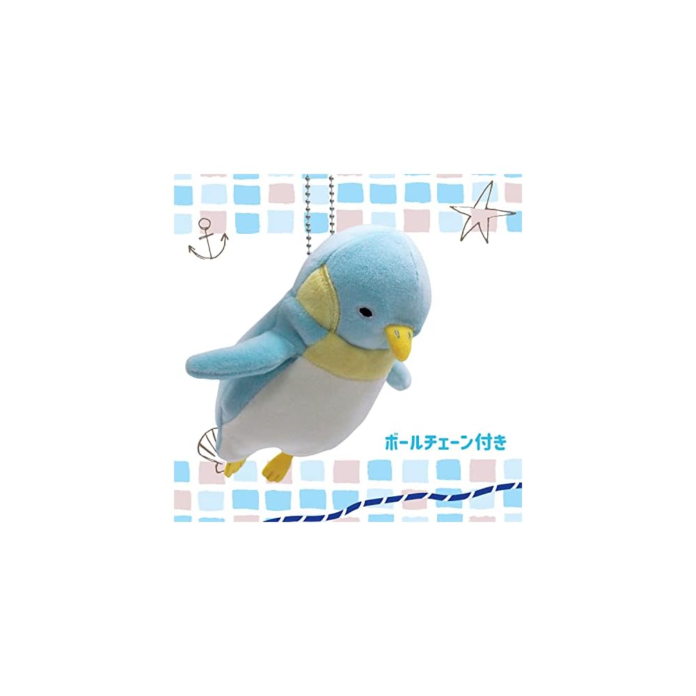 Shinada Global Mochi Series Penguin Plush Toy Mini Gray 7x5x14cm Animal Soft Toy