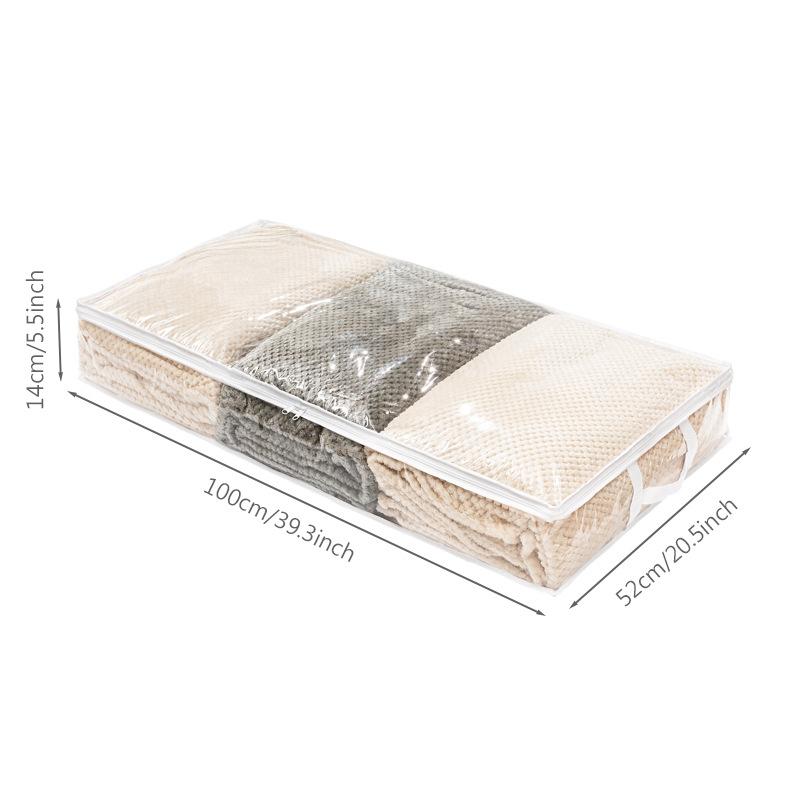 

Ящик для хранения на кровати, прозрачный плоский ящик для одежды, отделка одеяла, складной ящик для хранения, ящик для хранения под кроватью L белый