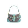 New Soho Fabric With Leather Crescent Bag Shoulder Bag Regular Women's Blue & Gray CJ814-B4VSW