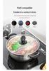 Double Flavor 304 Stainless Steel Hot Pot with Handles - Large Capacity for Clear Soup & Spicy Pot, Induction Cooker Compatible