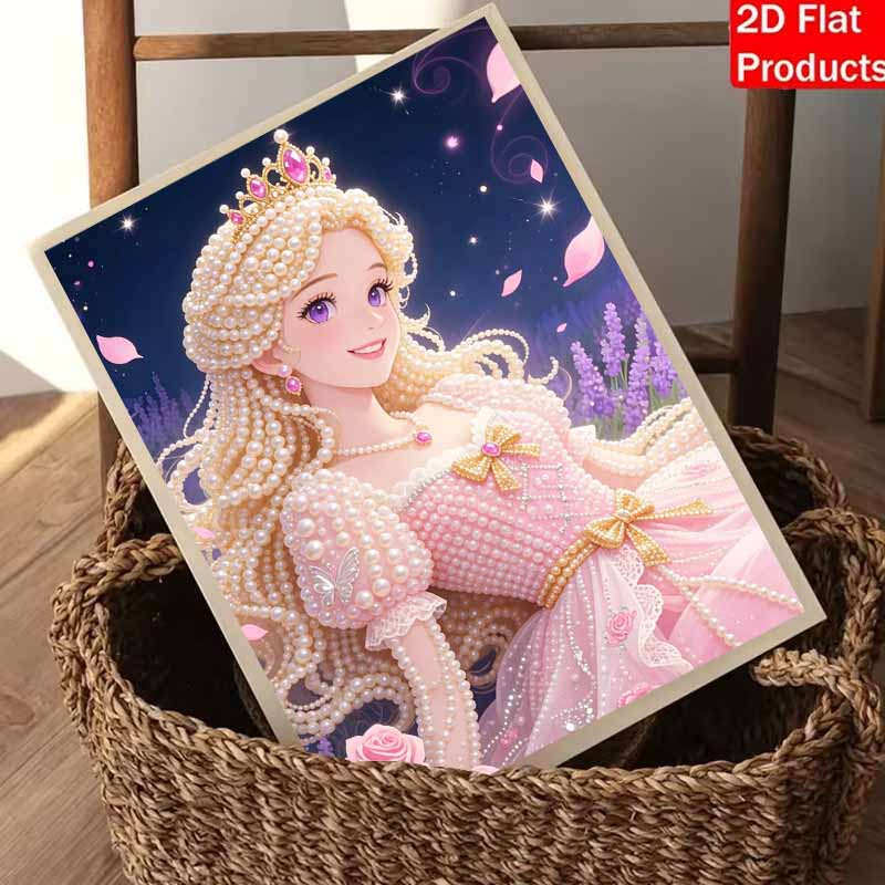 Disney Princess Pearl Painting Handmade DIY Pearl Art Painting Simple Living Room Hanging Painting Decoration
