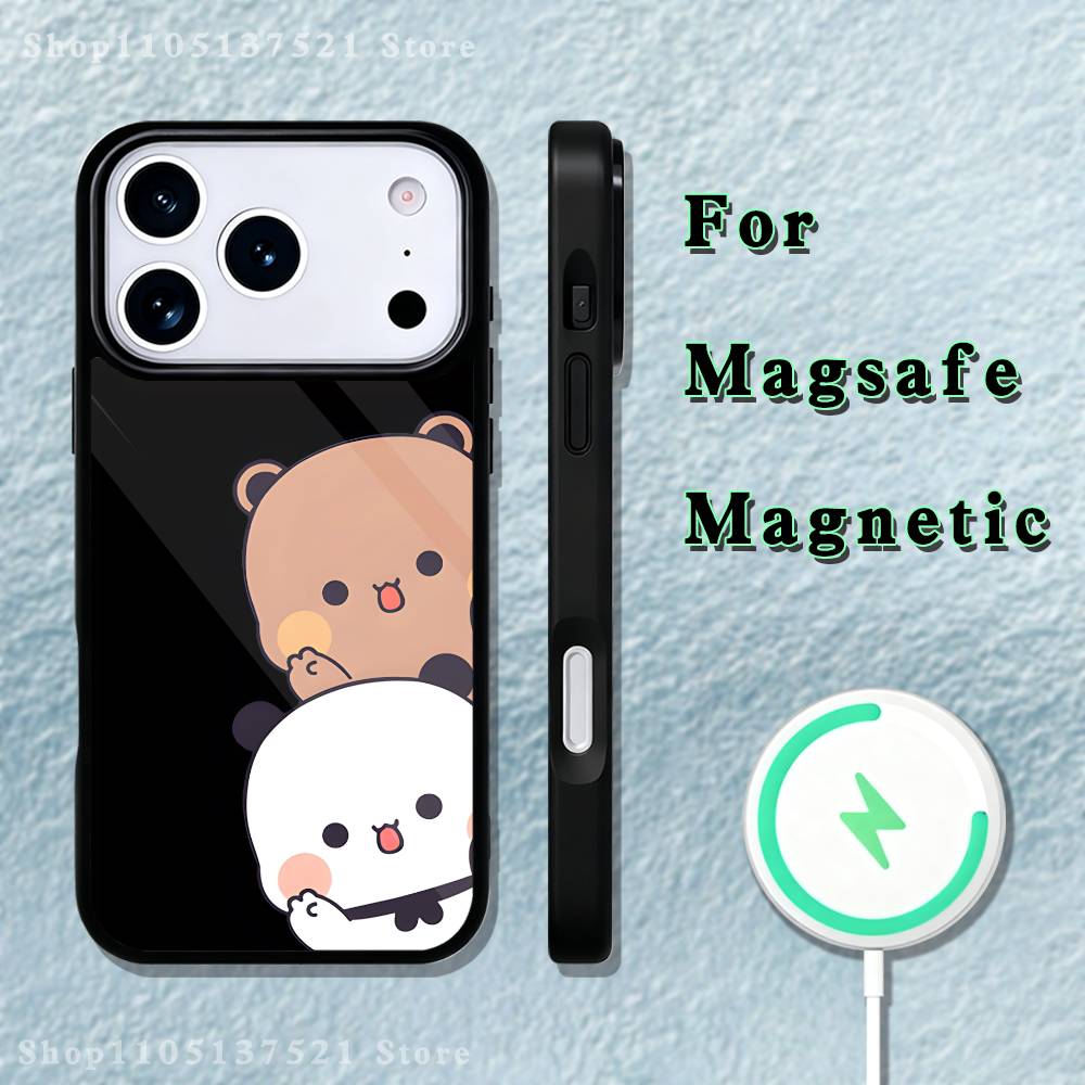 Cute BuBu DuDu Phone Case  For iPhone 17,16,15,14,13,12,11,Pro,Max,Plus,Mini,SE4,E Magnetic Magsafe Wireless Charging