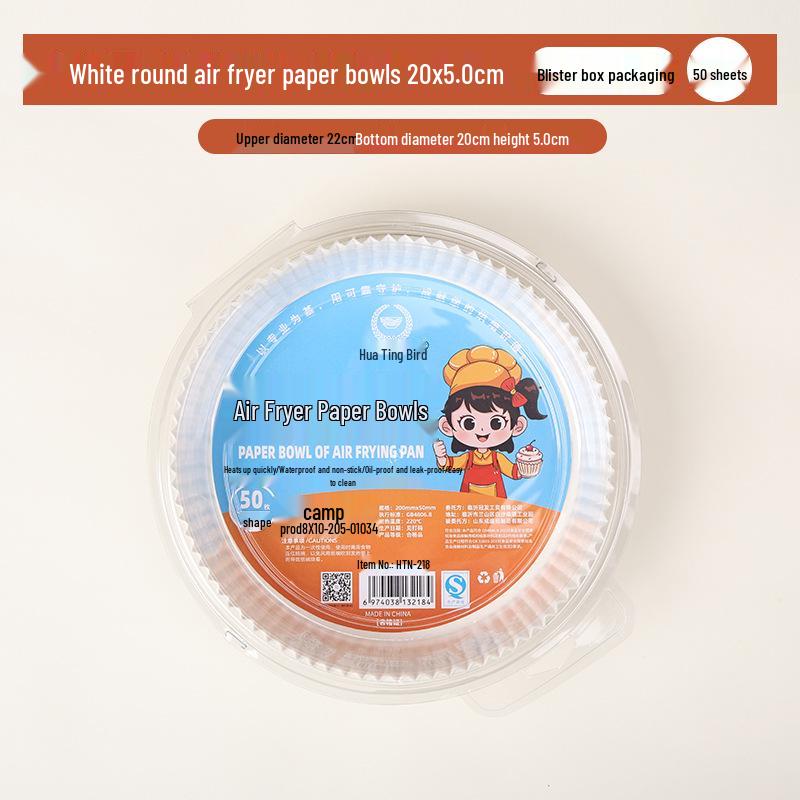 Ölbeständige Heißluftfritteusen- und Ofen-Papierbecher - Lebensmittelqualität, Runde Silikon-Backmatten