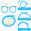 Reusable Circulating Straw PVC Loop Straws Crazy Straw Drinking Eyeglasses  Birthday Supplies