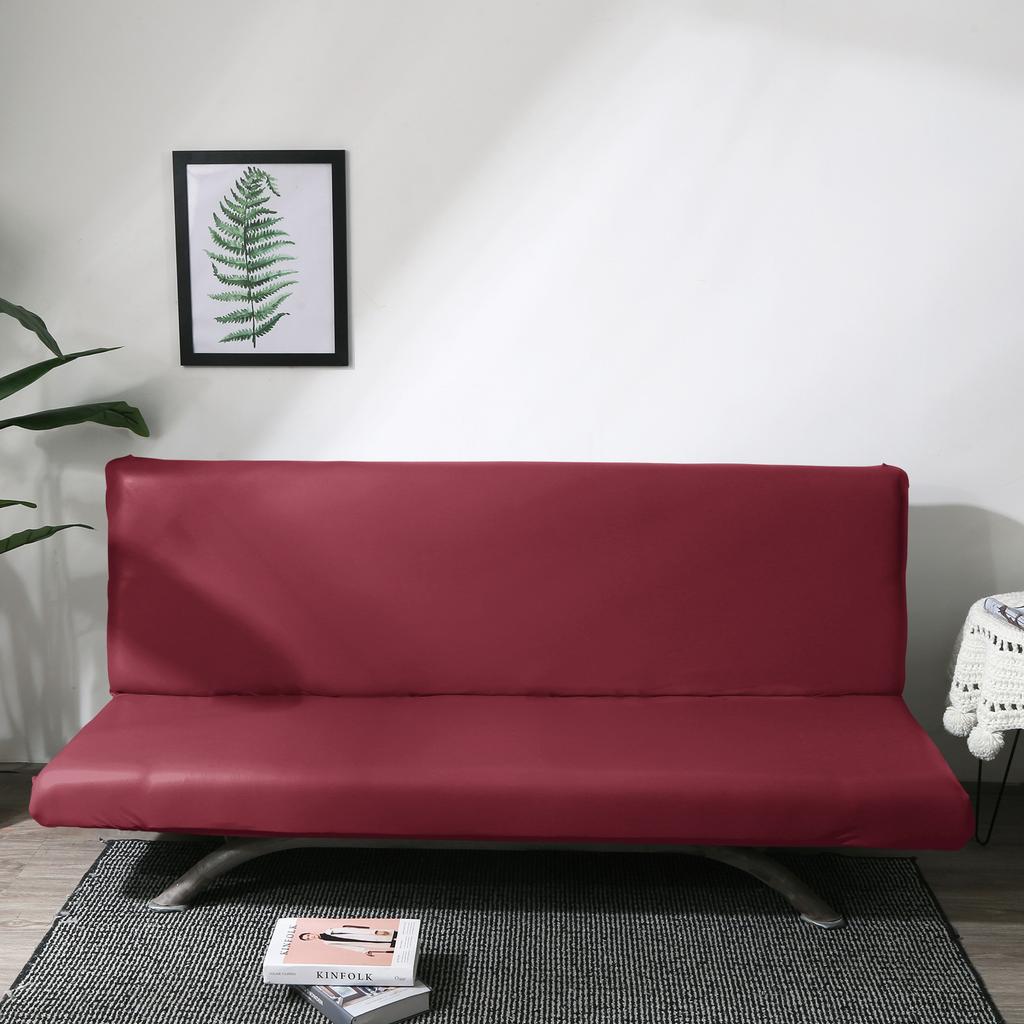 PU Leather Without Armrest Slipcover Elastic Sofa Bed Cover Anti-dirty Folding All-inclusive Couch Cover Pet Furniture Protector