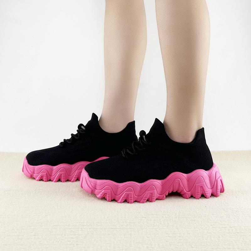 Women Walking Shoes Men's Fashionable Socks Sports Breathable and Comfortable Care Shoes Casual Platform Loafers Anti Slip Shoes