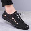 Men's Sandals Leather Surface Spring New Hollow Casual Sandals Breathable