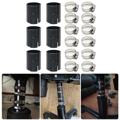 Juego de fijación de cilindro para silla de oficina multipropósito de 18 piezas, accesorio portátil para sillas que se hunden con abrazaderas metálicas para manguera