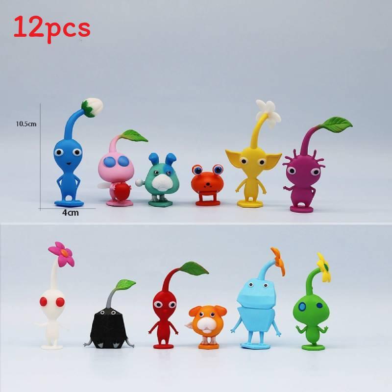 Pikmin Verzamelfiguren Set van PVC voor Gamefans Met Displaystandaard