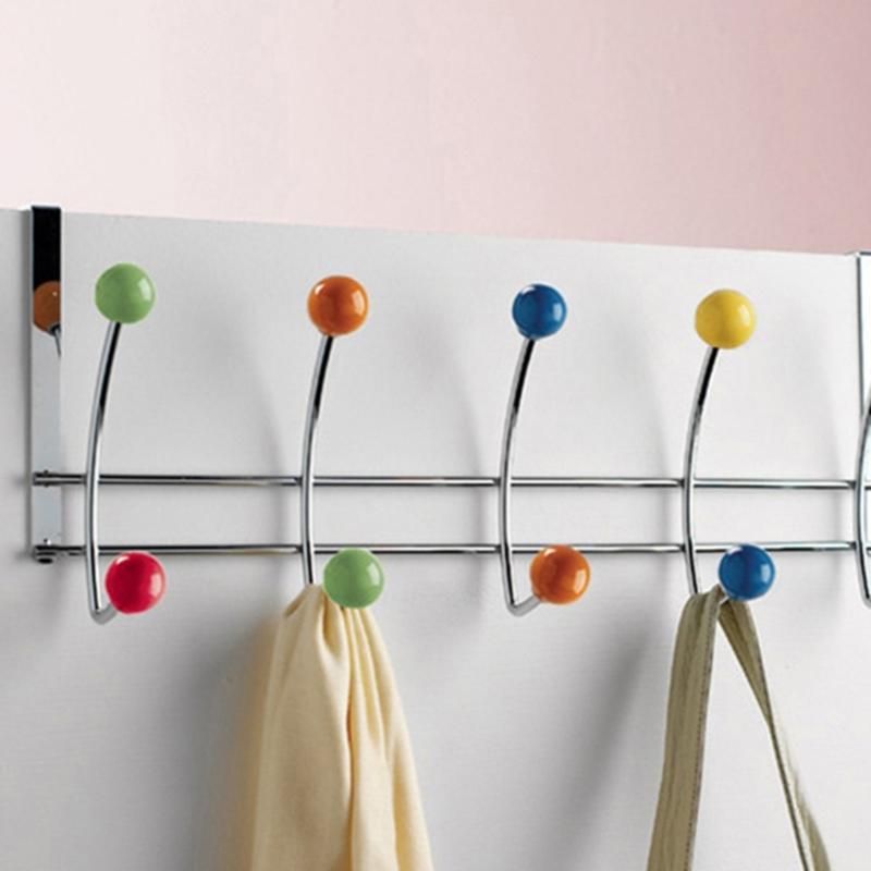 Hanging Heavy Duty Over Door Hooks for Bedrooms Bathroom Door 10 Hooks Stainless Steels Over Door Storage Hooks Hanger