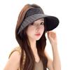 Taizhou Wenling hat women's summer versatile sunshade sunscreen hat fashion lace flower ice silk empty top hat sun hat