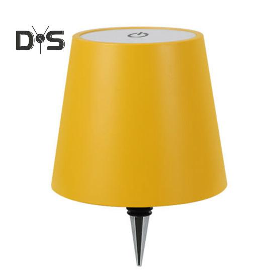 

Беспроводная лампа для бутылок вина, 3 цвета, регулируемая яркость, перезаряжаемая, беспроводная, сенсорное управление, светодиодная настольная лампа для дома, офиса, бара, кафе, украшения metal жёлтый