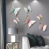 Nordic Luxury Resin Butterfly Wall Sticker Pendant Home Livingroom Porch Wall Hanging Crafts Hotel Background Wall Mural Crafts