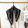 New High-end Silk Scarf Women's European and American Blue Cashew Print Scarf Small Square Scarf with Headscarf Wholesale