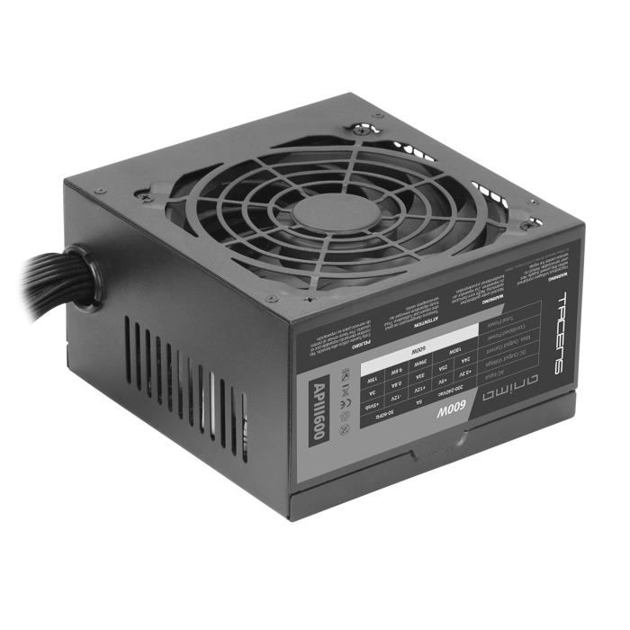 Alimentation PC ATX - Tacens - APIII600 - 600W - Efficacité 85% - Ventilateur 12cm silencieux