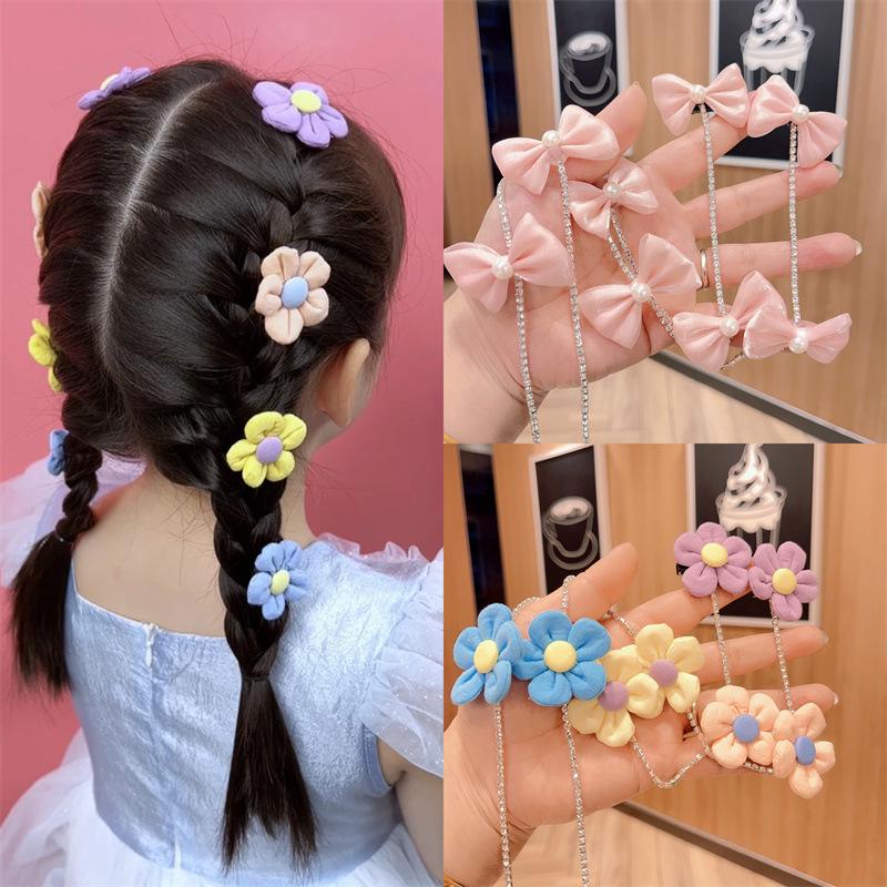 

Colorful Butterfly & Pearl Bow Hair Clip for Girls - Korean Summer Hair Accessory