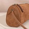 New Niche High-End Simple and Stylish Single-Shoulder Crossbody Matte Pu Pen Holder Retro Cylindrical Women's Small Bag