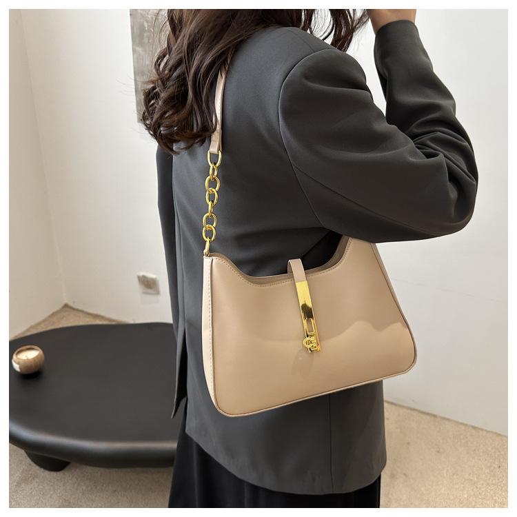 Schicke französische Stil Kunstleder Umhängetasche 2026 Neue Mode Damen Achseltasche