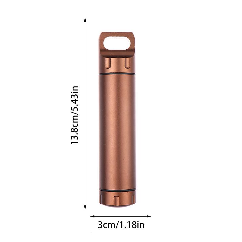 Portable Aluminum Alloy Waterproof Capsule Seal Bottle Outdoor Survival Pill Box Mini Tea Cans Container Sealed Tank Canister