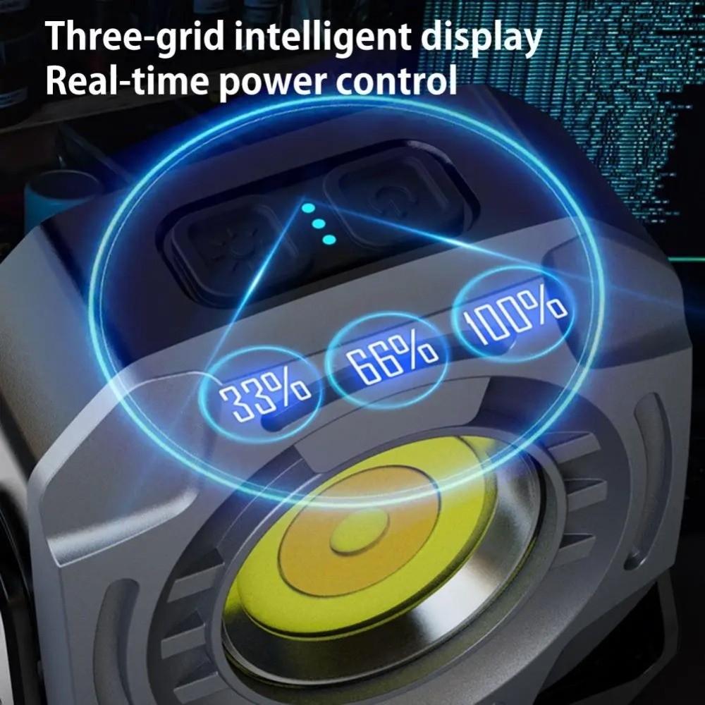 With Magnet And Hook Keychain Work Light Dual Switch Control Emergency Repair Lamp Outdoor