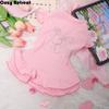 Lotus Leaf Edge Pet Base Dress Soft Comfortable Lover Pattern Pet Princess Dresses Solid Color Dog Skirt Shirts Party