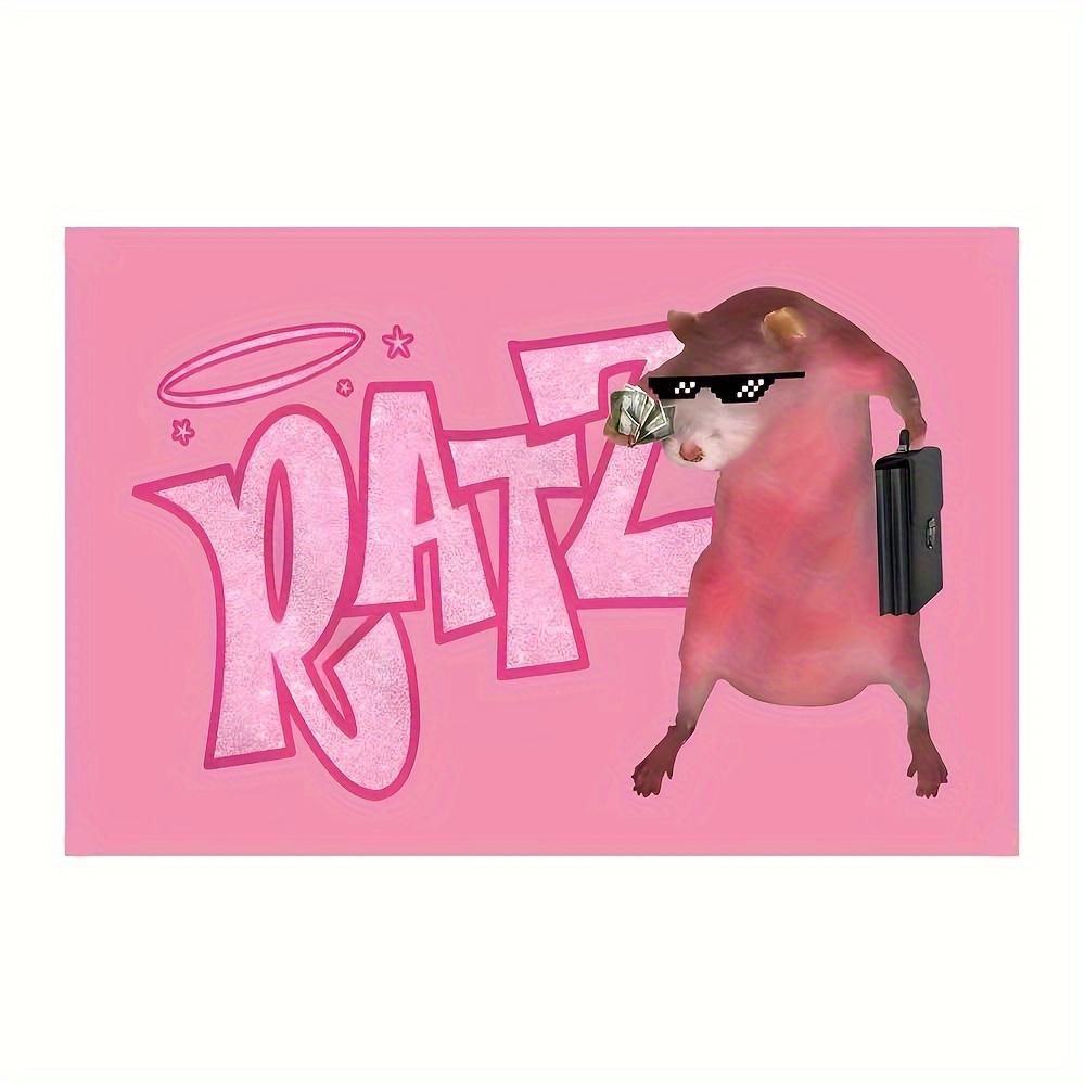 

1pc Pink RRATZs Mouse Funny Flag For Indoor Decoration Home Decor College Dorm Decor Bedroom Decor Living Room Decor 74x94cm(29x37in)