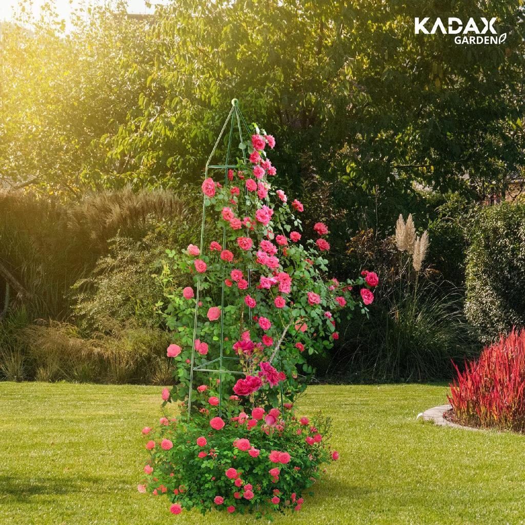 KADAX Metal Garden Pergola Pyramid For Climbing Plants Roses Column For Garden