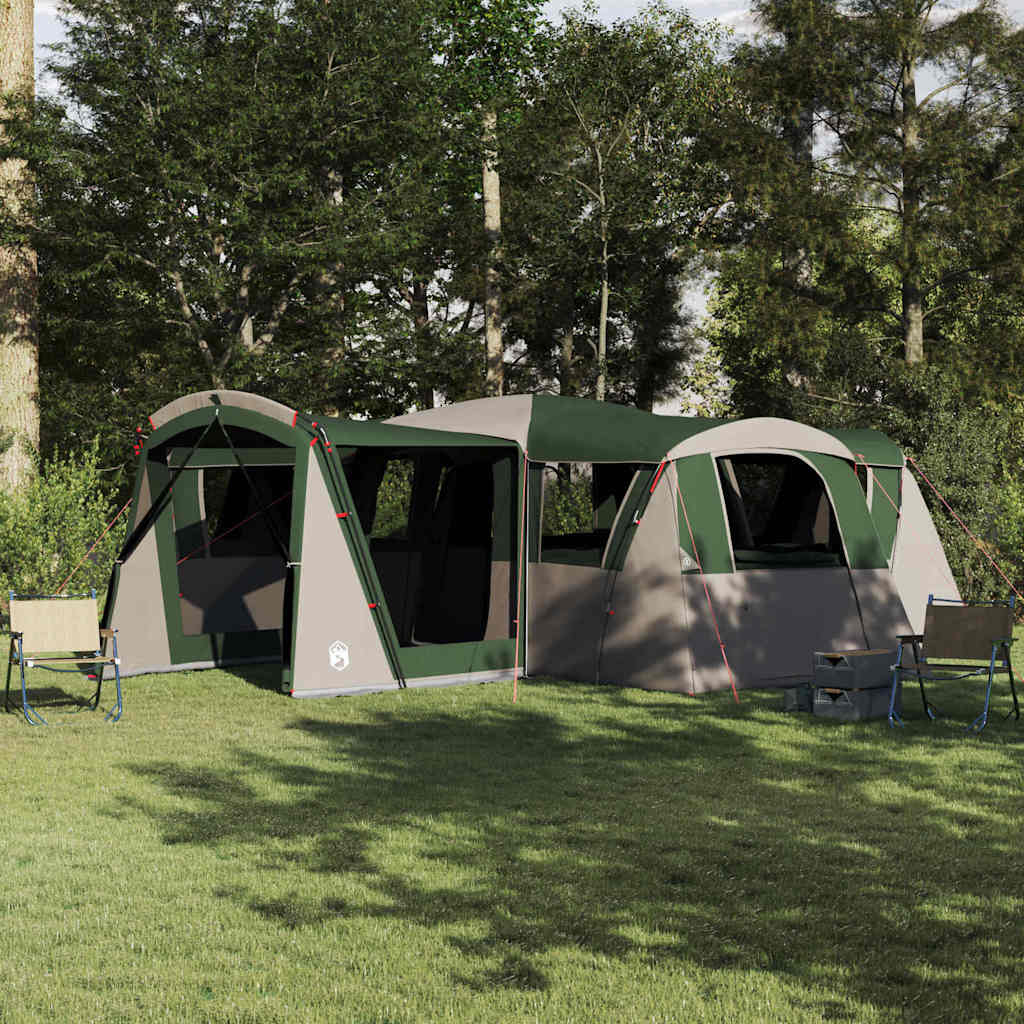 Family Tent for 20 Persons Green and White 745 x 700 x 217 cm
