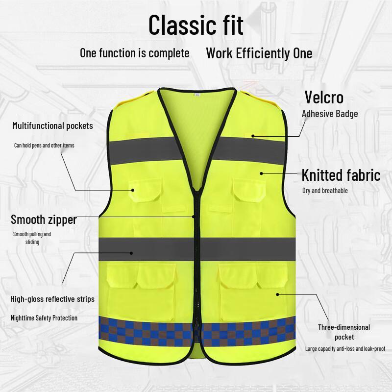 OEING High-Visibility Reflective Safety Vest