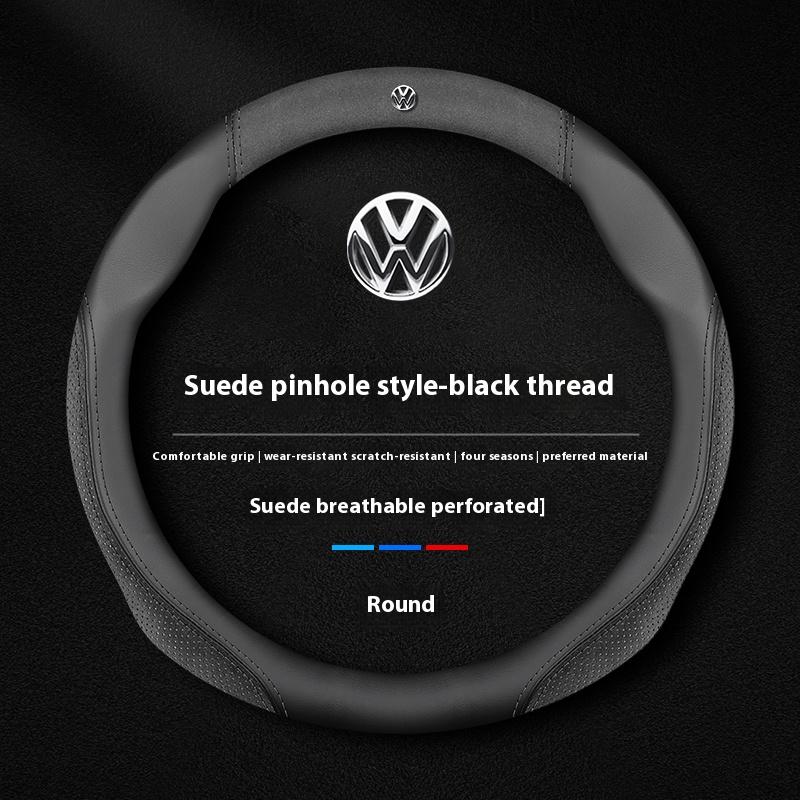 Volkswagen R Magotan Jeeta Passat Golf 5 GTI Beetle Tiguan Touareg Polo T-ROC T-Cross Husa din Piele Anti-Alunecare pentru Volan