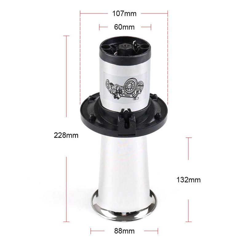 

Car Air Horn Ahooga Klaxon 12V Vintage OO-GA Classical For Ford Model T Style Old School Chrome 115Db Motorbike срібний