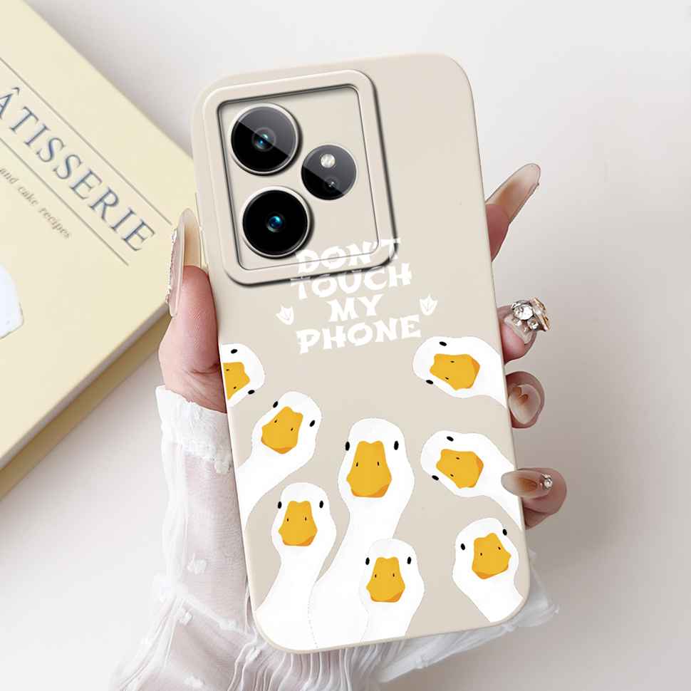 For Realme GT 7 5G 6.78" Case RMX5061 Cartoon Panda New Flower Collection Soft Silicon Cover For Oppo Realme GT7 5G Phone Shell