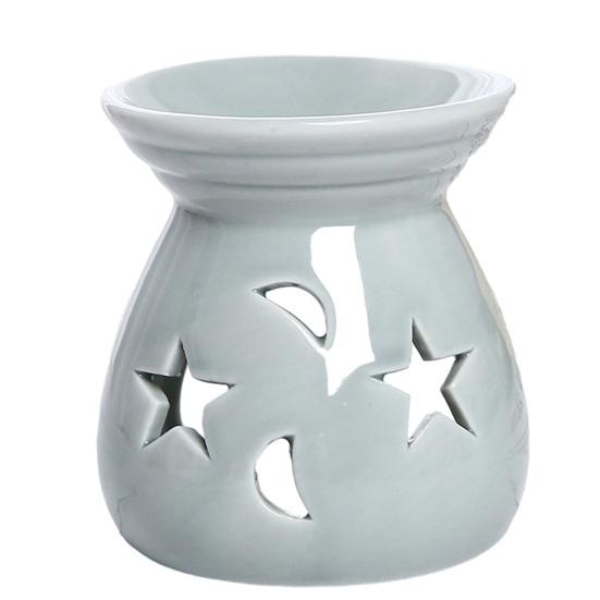 

Ceramic Wax Melt Warmer Essential Fragrance Oil Diffuser Small Tea Light Candle Holder Desk Incense Aroma Burner for Home Bedroom Decor серый