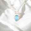 Blue Cat's Eye Gemstone 925 Stamped Silver Jewelry Pendant New Year Gift For Her PP-56-39