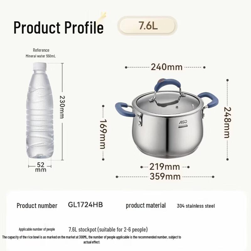ASD C-Taste Delishe Stainless Steel Stockpot Steamer