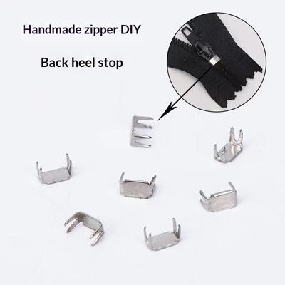 20Pcs 5# Zipper Stop Metal Clasp Claw-Style Tail Four-Claw End Zipper Head Tail Regulation Four-Claw Code Card Stop