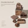6pcs Mini Makeup Sponge Chocolate Color Powder Puff Professional Cushion Puff  Daily Makeup