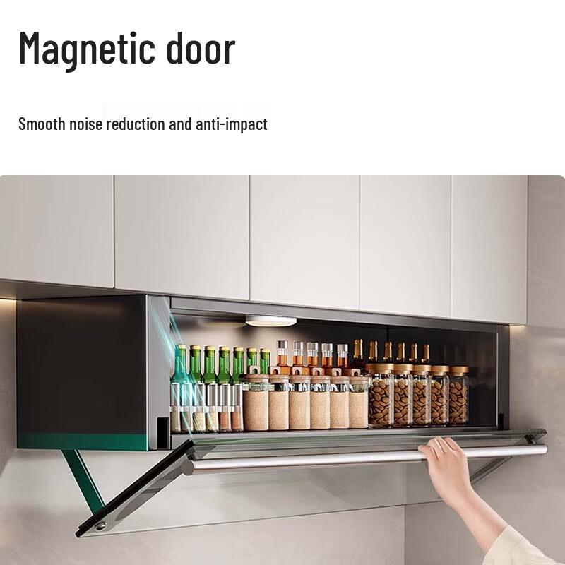 Yingbai Modern 3-Tier Black Pull-Out Spice & Condiment Cabinet Organizer