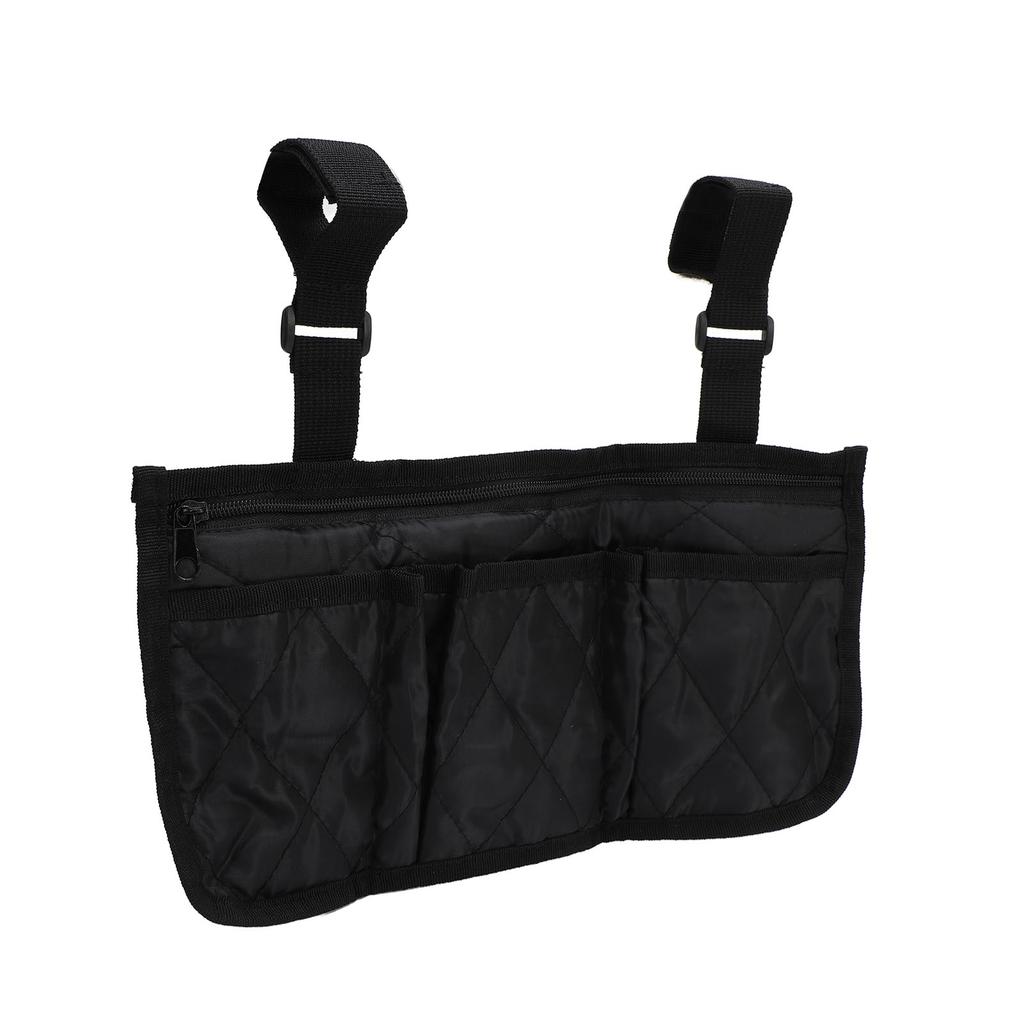 Wheelchair Side Bag Armrest Pouch Waterproof Polyester Storage Accessories for Walkers Rollators
