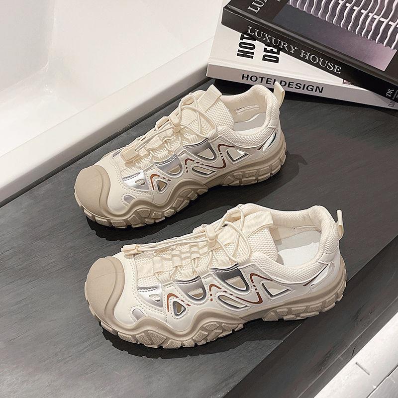 

толстоподошвенные уродливые милые полые спортивные сандалии женские летние дышащие универсальные одинарные туфли легкие спортивные повседневные туфли с отверстиями 40