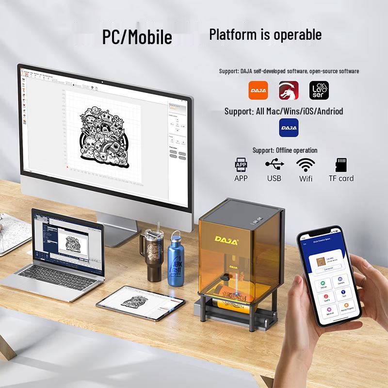 Diāo Jiāng DJ6PRO 5 Вт Мини-лазерный гравер Штепсель CN (адаптер в комплекте)