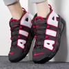 Nike Air More Uptempo GS Medium Ash Siren Red White Kids Sneakers Black DH9719-200