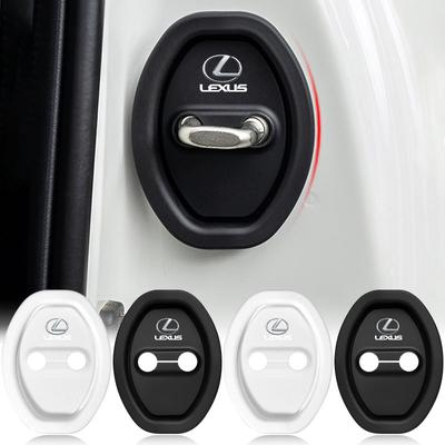 4 stuks Auto Deur Geluiddempende Kussentjes Siliconen Auto Deurslot Gesp Cover Voor RX 300 IS 250 300 GX 400 460 UX 200 NX LX GS ES