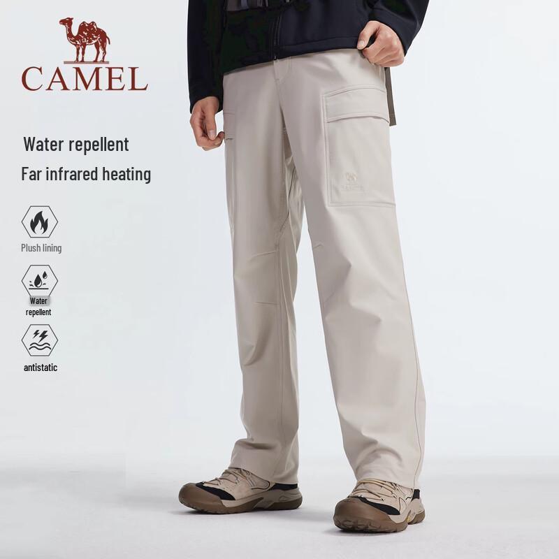 CAMEL Men's Fleece-Lined Waterproof Outdoor Softshell Pants