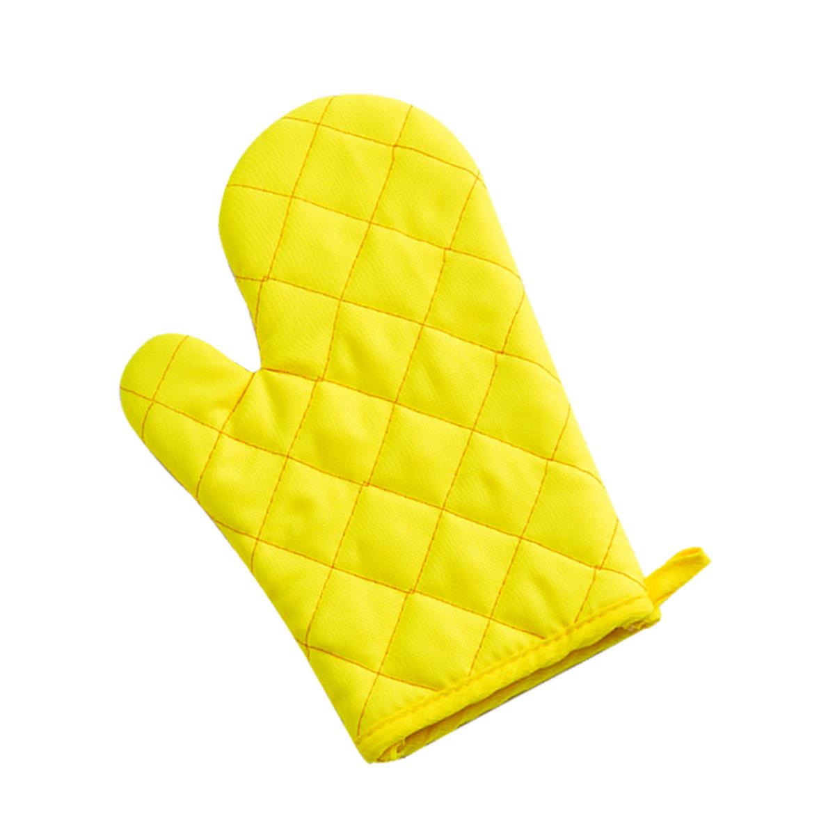 Kitchen Baking Oven Gloves Heat Insulation Pads Double Sided Quilted Heat Insulation Anti-Scalding Microwave Oven Gloves Set