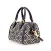 Tory Burch T Monogram Canvas And Leather Boston Bag Women Handbags Navy-Blue 82939-405